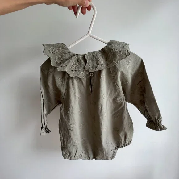 NWT Rylee + Cru Colette Bubble Romper - Laurel Green